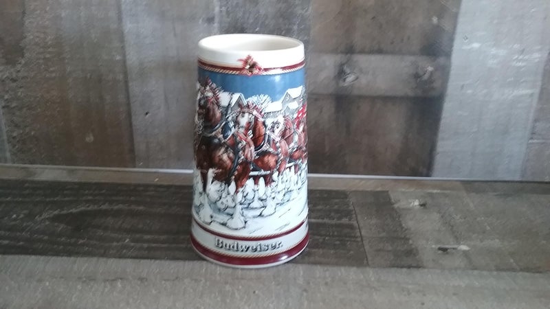Budweiser 1989 BUDWEISER SPECIAL EDITION HOLIDAY STEIN - #CS-89 - WINTER'S EVENING - Image 1